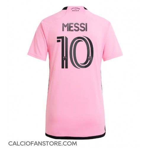 Maglia Calcio Inter Miami Lionel Messi #10 Prima Divisa Donna 2024-25 Manica Corta